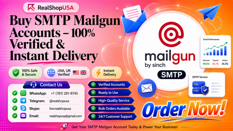 Buy SMTP Mailgun Accounts